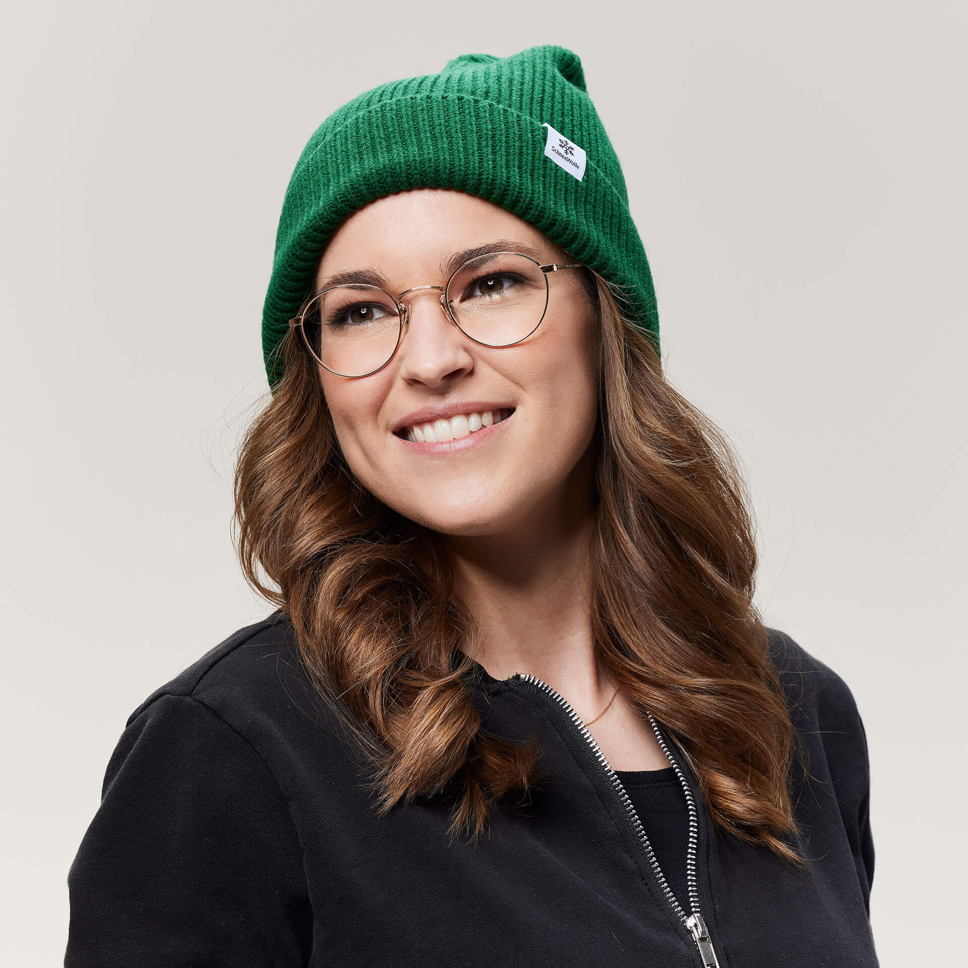 Beanie-gruen-hell2 Strick Beanie grün