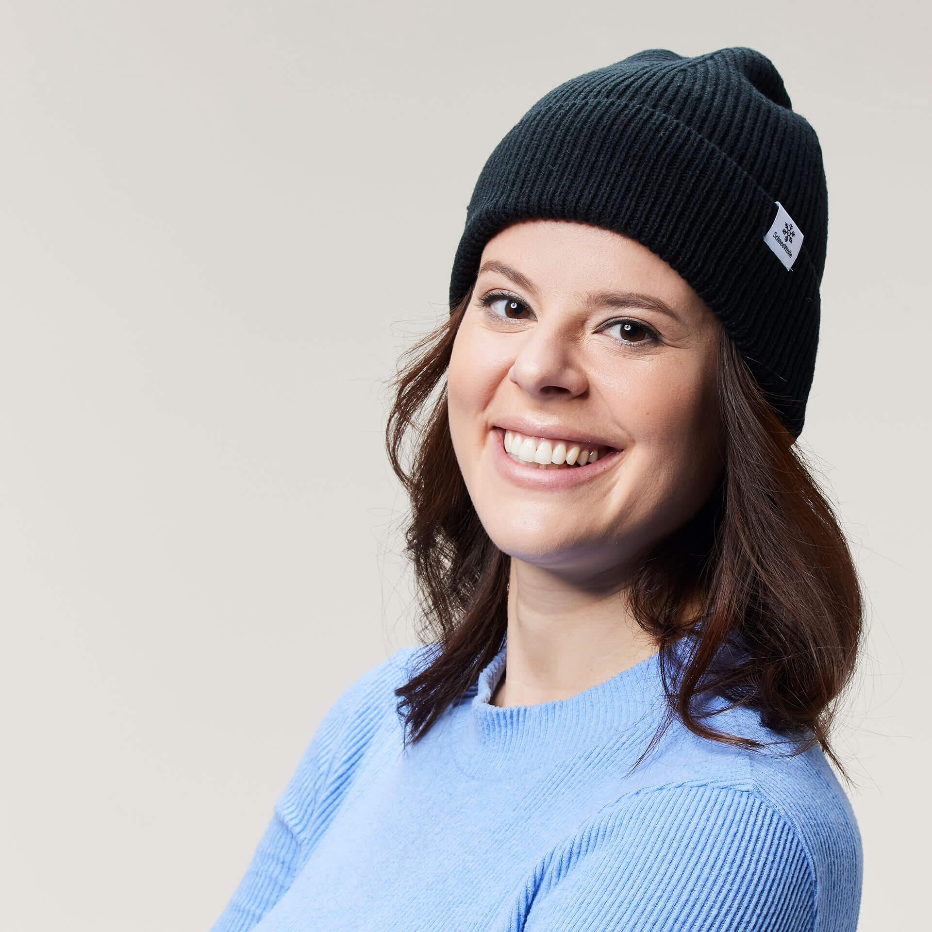 Strick Beanie schwarz